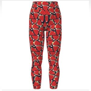 LuLaRoe TC Leggings RED Watermelon FRUIT Picnic Flower Tropical